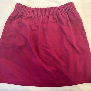 J. Crew Pull on Skirt Elastic Waist Skirt Berry Size 12